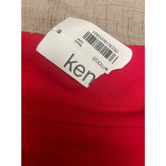 New KENSIE Skirt Womens Large Mini Red Ruffle Cotton Stretch Valentine NWT - Picture 6 of 8